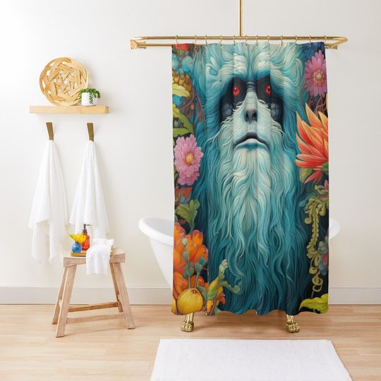 Discover Mystical Forest Yeti Shower Curtain