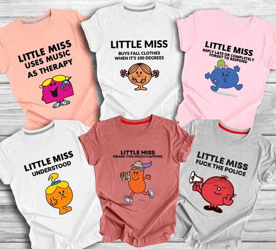 Discover Funny Personalized Little Miss Tees