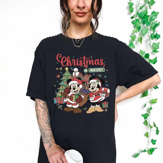 Discover Christmas On Main Street Sweatshirt, Couple Christmas T Shirt