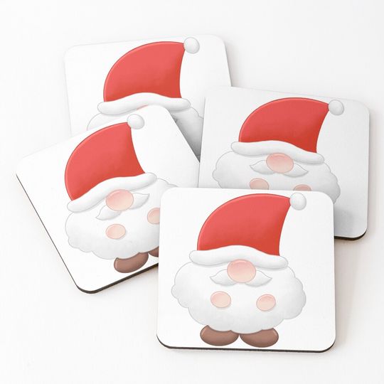 Discover Christmas Gnome cartoon  Coasters