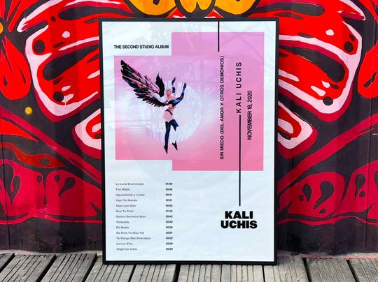 Discover Kali Uchis 'Sin Miedo' custom album cover poster, Music poster wall art
