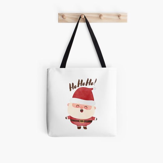 Discover Ho-ho-ho! Cute Santa Christmas Tote Bag