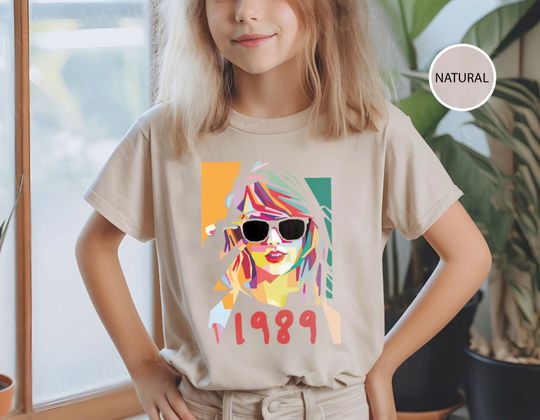 Discover Kids 1989 Watercolor Taylorr Swifts Vintage T-shirt