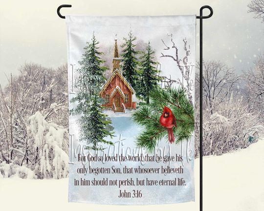 Discover John 3:16 Church in the Woods Garden Flag