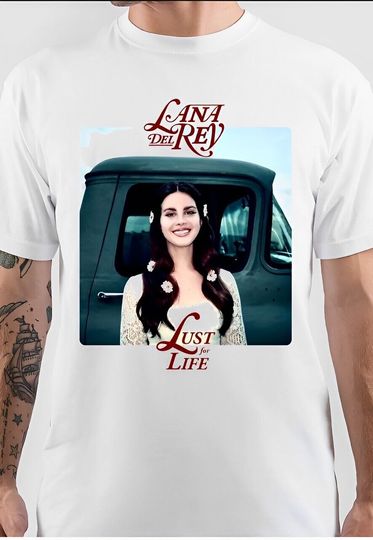 Discover Lana del Rey T-shirt, lust for life, Lana del Rey, Video Games Round Neck