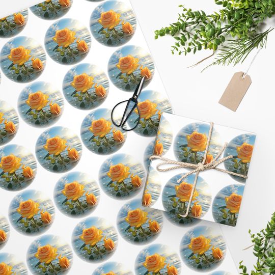Discover Yellow Roses Wrapping Paper