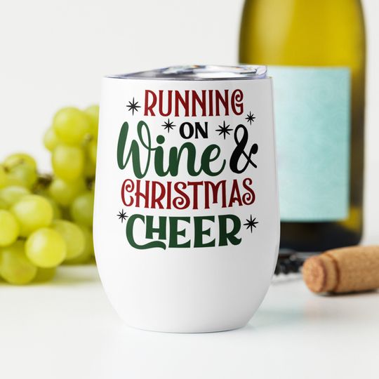 Discover Running on and christmas cheer tumbler