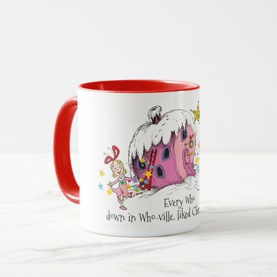 Discover Seuss Geisel Coffee Mug, Every Who in Whoville liked Christmas Accent Mugs