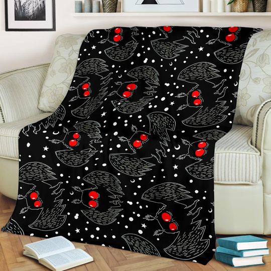 Discover Mothman Night Throw Blanket