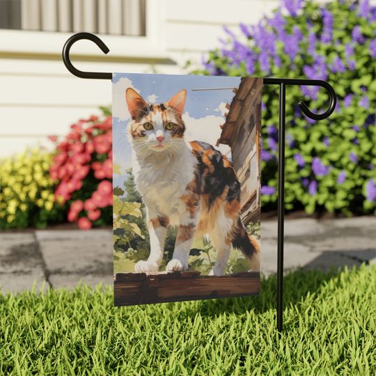Discover Calico Cat Garden Flag