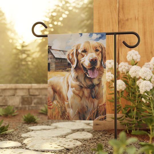 Discover Golden Retriever Garden Flag