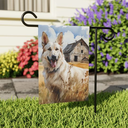 Discover White German Shepherd Garden Flag