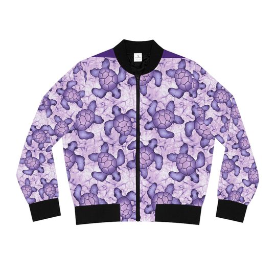 Discover Perfect Purple Sea Turtles Women's Bomber Jacket