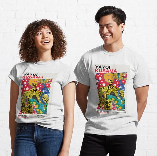 Discover Minimalist Japanese Yayoi Kusama Artwork Classic T-Shirt