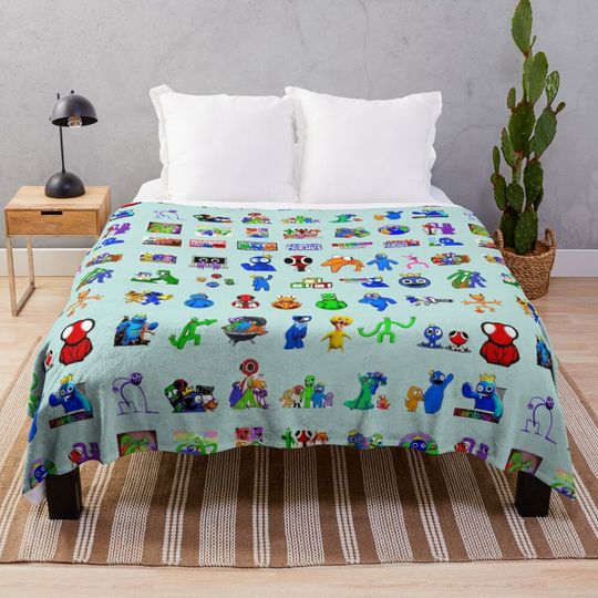 Discover Rainbow Friends méga pack Throw Blanket