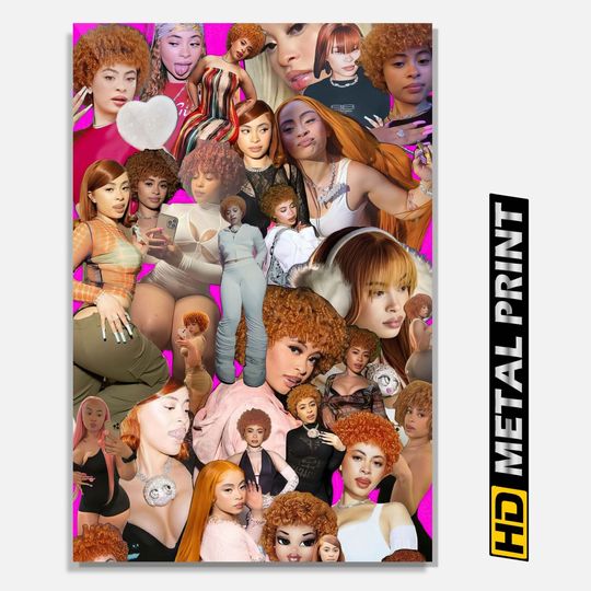 Discover HD Metal Tylgod Ice Spice Photo Collage Poster