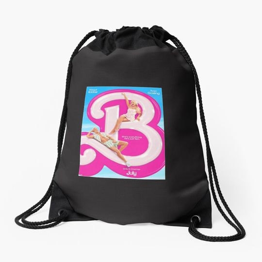 Discover Barbie Movies 2023 Poster Drawstring Bag