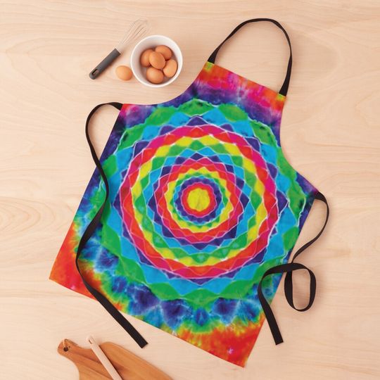 Discover Mandal Rainbow Tie Dye Kitchen Apron