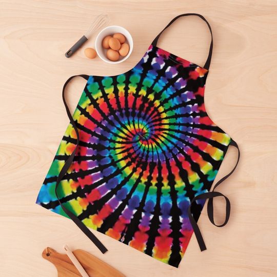Discover Rainbow Spiral Tie Dye Kitchen Apron
