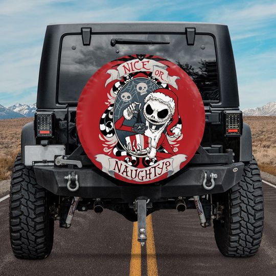 Discover Scary Santa Nice Or Naughty Spare Tire Cover