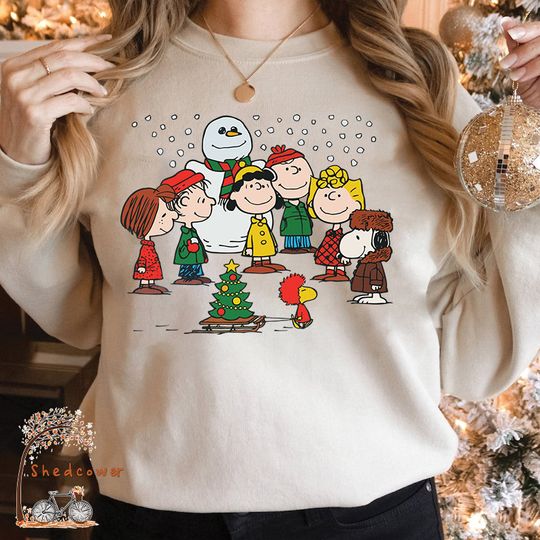 Discover Merry Christmas Sweatshirt with Snoopy, Festive Snoopy Shirt, Winter Sweater