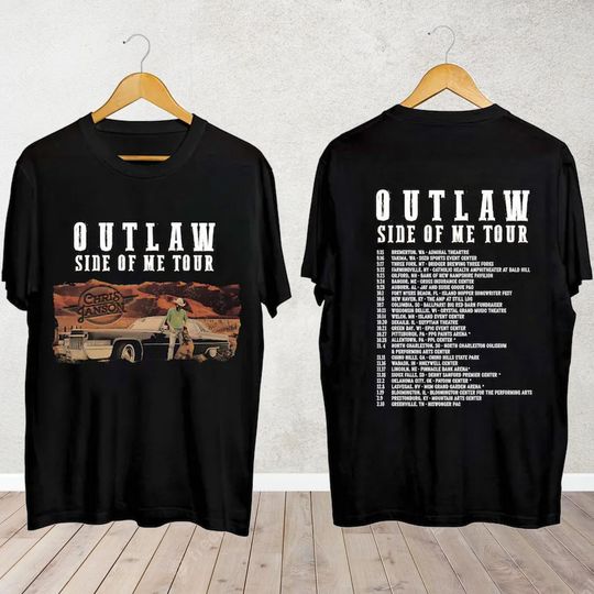 Discover Chris Janson Outlaw Side Of Me Tour 2023 Shirt, Chris Janson Fan Shirt
