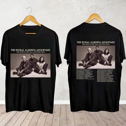 Discover The Rural Alberta Advantage Shirt, The Rise And The Fall On Tour 2024 Shirt