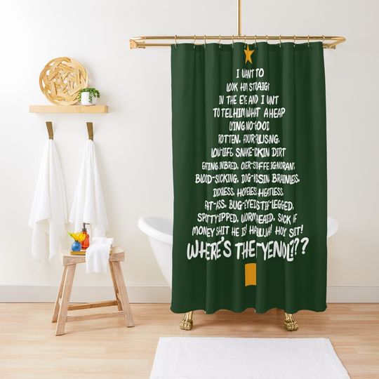 Discover Christmas vacation rant - Christmas tree Shower Curtain