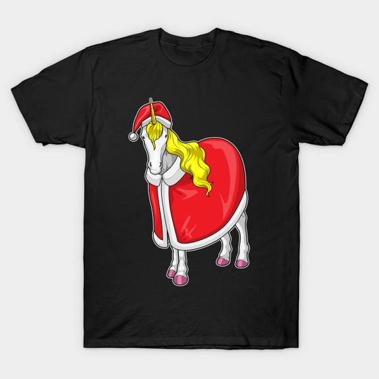 Discover Unicorn Christmas Santa hat - Unicorn - T-Shirt