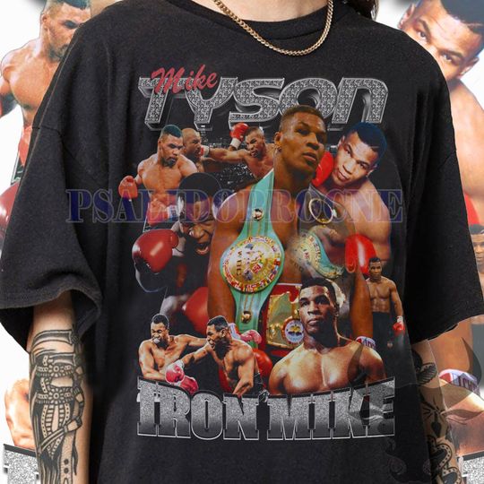 Discover Vintage 90s Graphic Style Mike Tyson T-Shirt, Mike Tyson Vintage Oversized Tee