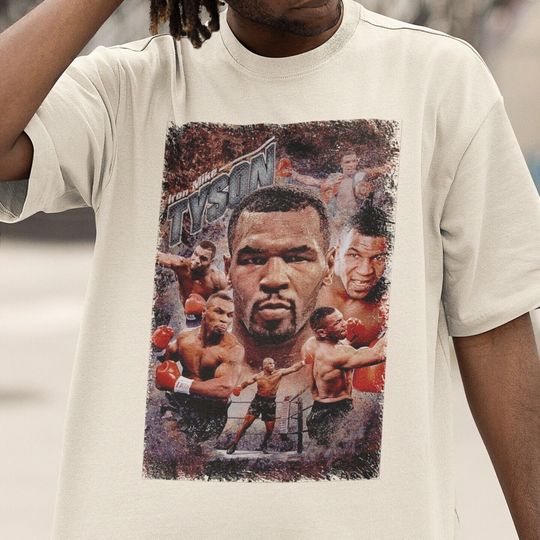 Discover Vintage Style Iron Mike Tyson Graphic Tee