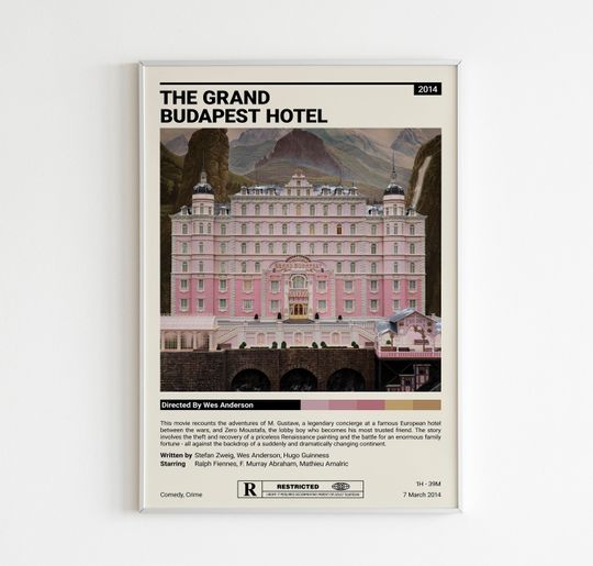 Discover The Grand Budapest Hotel Movie Premium Matte Vertical Poster