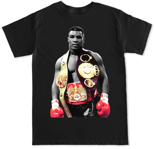 Discover Mike Tyson Boxing Men T-shirt Black Cotton Tee All Sizes S to 5XL
