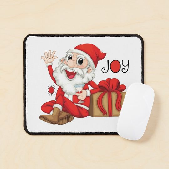 Discover Joyful Santa Mouse Pad