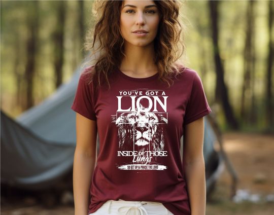 Discover You've Got A Lion Inside Of Those Lungs Shirt, Bible Verse Shirt, Faith Shirt, Ranch Shirt