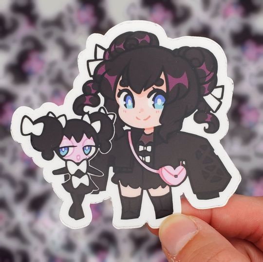 Discover PKMN Gijinka Goth Girl - Gothorita + trainer OC Sticker