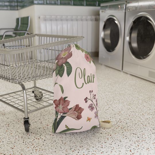 Discover Laundry Bag Personalized; Floral Cottagecore Bag