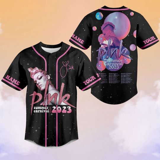 Discover Personalized P!nk Summer Carnival 2023 Baseball Jersey