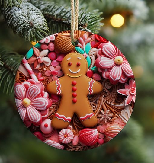 Discover Christmas Gingerbread Man Ornament Sublimation, Gingerbread Man Ornament