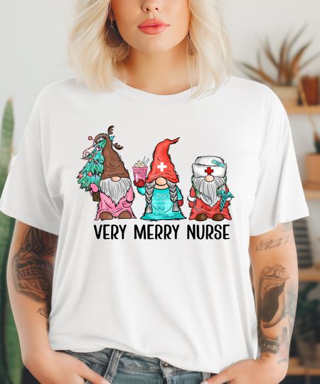Discover Very Merry Nurse Christmas Shirt 2023