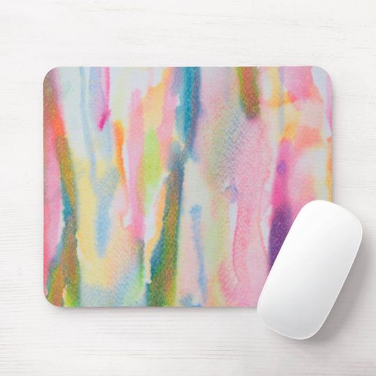 Discover Abstract Watercolor Mouse Pad