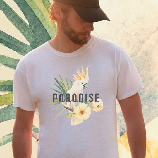 Discover Men's Summer T-shirt, Floral Shirt For Him, Tropical