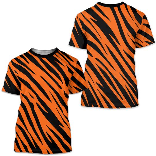 Discover Bengal Tiger Stripes Animal Print Orange & Black Cincinnati Football 3d shirt
