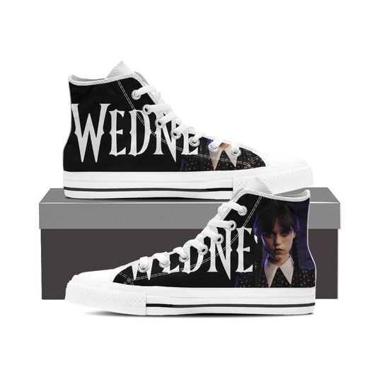 Discover Wednesday addams Shoes High Top Sneakers