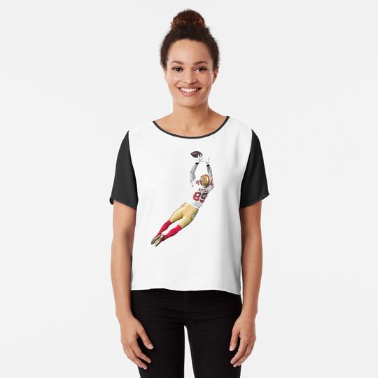 Discover George Kittle Cut Out Chiffon Top