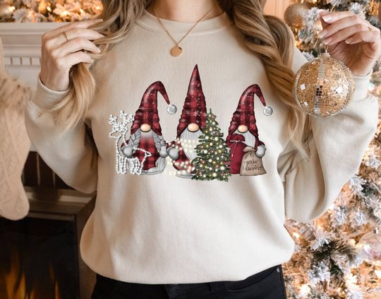 Discover Gnome Sweatshirt, Christmas Gnome, Cute Gnomies Sweatshirt