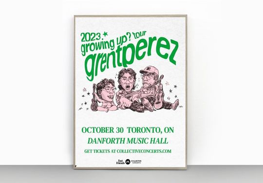 Discover ''Gr3ntperez'' Growing Up 2023 Tour Poster