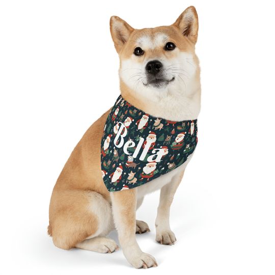 Discover Personalized Christmas Pet Bandana Collar!