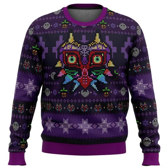 Discover Mask Seamless Pattern Ugly Christmas Sweater