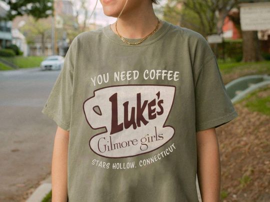 Discover Gilmore Girls Luke's You Need Coffee Stars Hollow Shirt